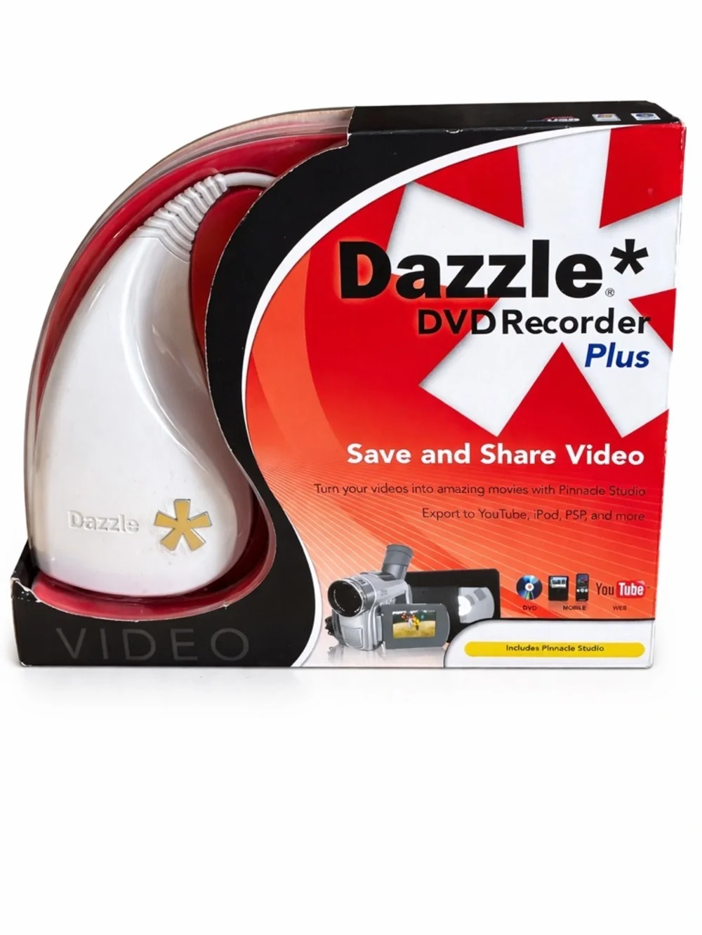 Pinnacle Dazzle DVD Recorder Plus USB Video Capture Device NEW in Box